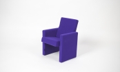 Groeifauteuil in mat synthetisch fluweel