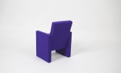 Groeifauteuil in mat synthetisch fluweel